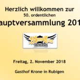 50. Hauptversammlung 2. November 2018